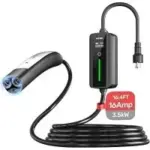 Unitek Level 1 & 2 16Amp 3.5KW Portable Tesla Wall EV Charger for $64.99