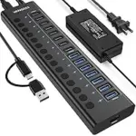 VANGREE 16-Port USB Hub with 8 USB-A and 8 USB-C Interfaces for $55.99