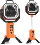 Vicsoon 20000mAh Portable Rechargeable Oscillating Fan with LED Lantern for $34.99