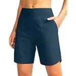 Viodia Women’s 7-Inch Long Swim Board Shorts with Pockets for $12.34