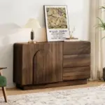 Winston Porter 55″ Sideboard with Adjustable Shelf & 3 Drawers for $117.99