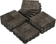 27-Pack Yaheetech Interlocking 12″ x 12″ Patio Deck Tiles for $60