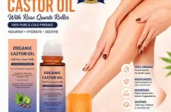 1Bottle Organic Golden Castor Oil Roll-On with Rose Quartz for Skin and Hair – Now $9.53