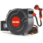 100 FT Retractable Garden Hose Reel – Wall-Mounted for $71.99