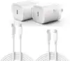 2-Pack 20W PD Charging Adapters with 6FT USB-C to C Cable for $3.99