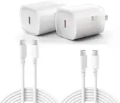 2-Pack 20W PD Charging Adapters with 6FT USB-C to C Cable for $3.99