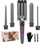 5-in-1 Curling Wand Set with 3 Barrels for $18.80