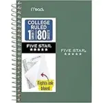 Five Star 4-3/8″ x 7″ Spiral Notebook with 80 Sheets for $1.80
