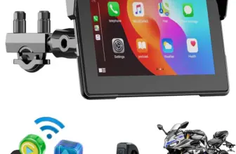 Accfly 7″ Wireless Apple Carplay & Android Auto Motorcycle Stereo for $59.99