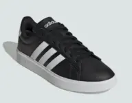 Adidas Men’s Grand Court Shoes in Cloud White/Black for $18.60