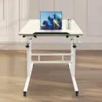 Adjustable Mobile Stand-Up Desk with Wheels for $41.83