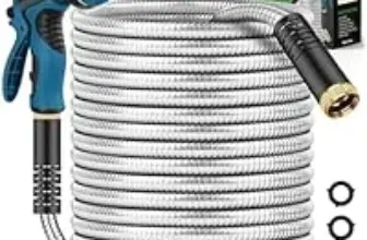 Advinski 100FT Garden Hose with 10-Function Nozzle for $25.79