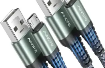 AINOPE 6.6′ USB-A to Micro USB Braided Charging Cables – 2-Pack for $3.49