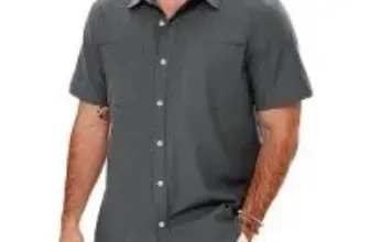Akefun Short Sleeve Linen Shirt with Pocket for $12.99