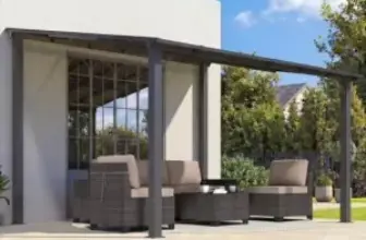 ALAULM 10′ x 12′ Lean to Gazebo Pergola for $249 with Free Shipping