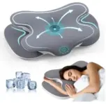 Alupssuc Memory Foam Cervical Neck Pillow with Cooling Silk Case for $25