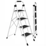 Alvantor 4-Step Ultra-Thin Folding Ladder with 330lbs Capacity for $37.99