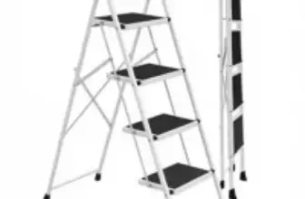Alvantor 4-Step Ultra-Thin Folding Ladder with 330lbs Capacity for $37.99