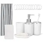 Amazon Basics 18-Piece Bathroom Set with Shower Curtain for $13.61
