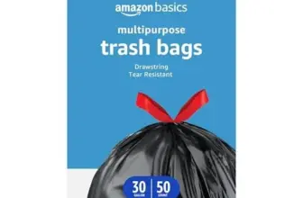Amazon Basics Multipurpose Drawstring Trash Bags – 200 Count for $8.73