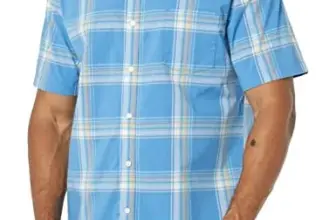 Amazon Essentials Men’s Slim-Fit Short-Sleeve Poplin Shirt for $3.23