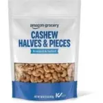 Amazon Grocery Roasted & Salted Cashew Halves & Pieces 16oz for $4.44