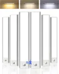 Ametheus 8″ 34 LED Rechargeable Motion Sensor Under Cabinet Lighting (6-Pack) for $24.69