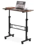 Amztabler 32″ Adjustable Height Mobile Standing Desk with Wheels for $35