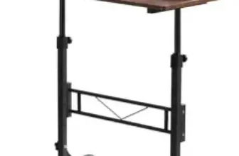 Amztabler 32″ Adjustable Height Mobile Standing Desk with Wheels for $35