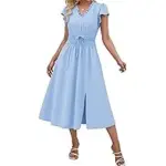 Angashion Women’s Summer Midi Dress with Pockets for $14.99