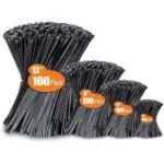 Anoson 400-Pack Black Cable Zip Ties Assortment (4″, 6″, 8″, 12″) $5.99