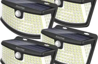 4-Pack Aootek 120-LED Solar Motion Sensor Lights for $15