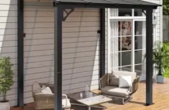 Aoxun 8′ x 5′ Gazebo with Aluminum Top Frame for $170