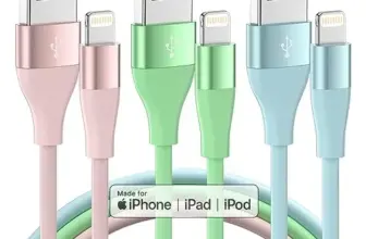 Apple MFi Certified Lightning Cable 3-Pack, 10 FT for $3.99