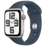 Apple Watch SE (2nd Gen) 44mm GPS + Cellular – Silver/Storm Blue for $197.95