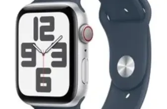 Apple Watch SE (2nd Gen) 44mm GPS + Cellular – Silver/Storm Blue for $197.95
