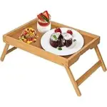 Artmeer Bamboo Bed Tray Table with Folding Legs for $9.89