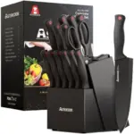 Astercook 15-Piece Kitchen Knife Set with Built-in Sharpener for $34.89