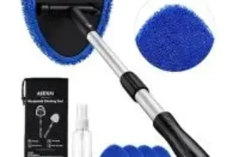 AstroAI 21″ Extendable Windshield Cleaning Tool with 4 Microfiber Pads for $9.28