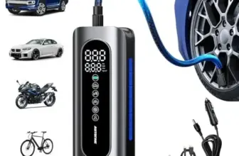 AUTOONE 7800mAh Cordless Tire Inflator Air Compressor for $9.99