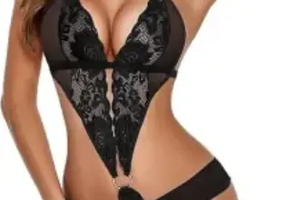 Avidlove Women’s Deep V Lace Bodysuit Now Only $5.49