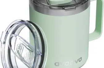 12-Oz AVODVO Insulated Stainless Steel Coffee Mug with 2 Lids for $6.99