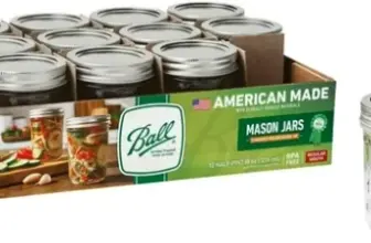 Ball Glass Mason Jar 12-Pack, 8-Ounce for $10.79