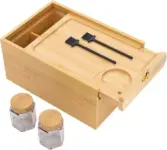 Bamboo Storage Box with Lid and 4 Compartments for $9.99