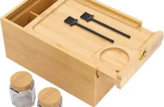 Bamboo Storage Box with Lid and 4 Compartments for $9.99