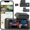 Beferich 4K GPS WiFi Dash Camera with 2.5K Rear Cam and 64GB Card for $40.79