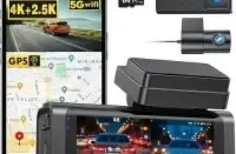 Beferich 4K GPS WiFi Dash Camera with 2.5K Rear Cam and 64GB Card for $40.79