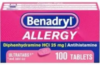 Benadryl Allergy 25 mg Diphenhydramine HCl (100-Count) for $8.93