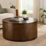 Better Homes & Gardens Miller Drum Coffee Table in Walnut or Black for $71