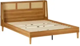 Better Homes & Gardens Springwood Caning Queen Platform Bed with Headboard for $86.50